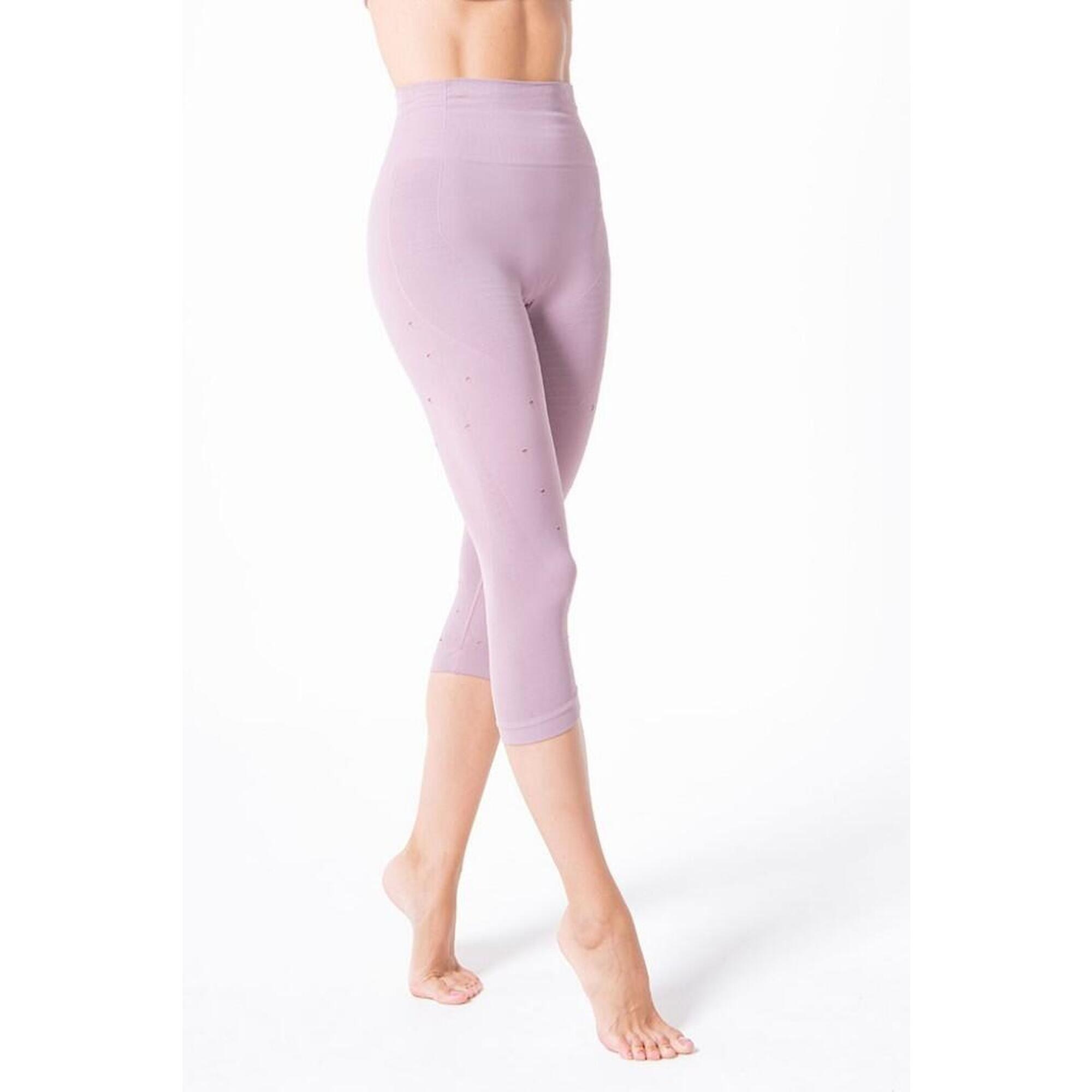 Anaissa - Legging Femme Fitness Sans Coutures Fibre Emana Taille Haute Namasté - Corsaire - Rose - S - Decathlon