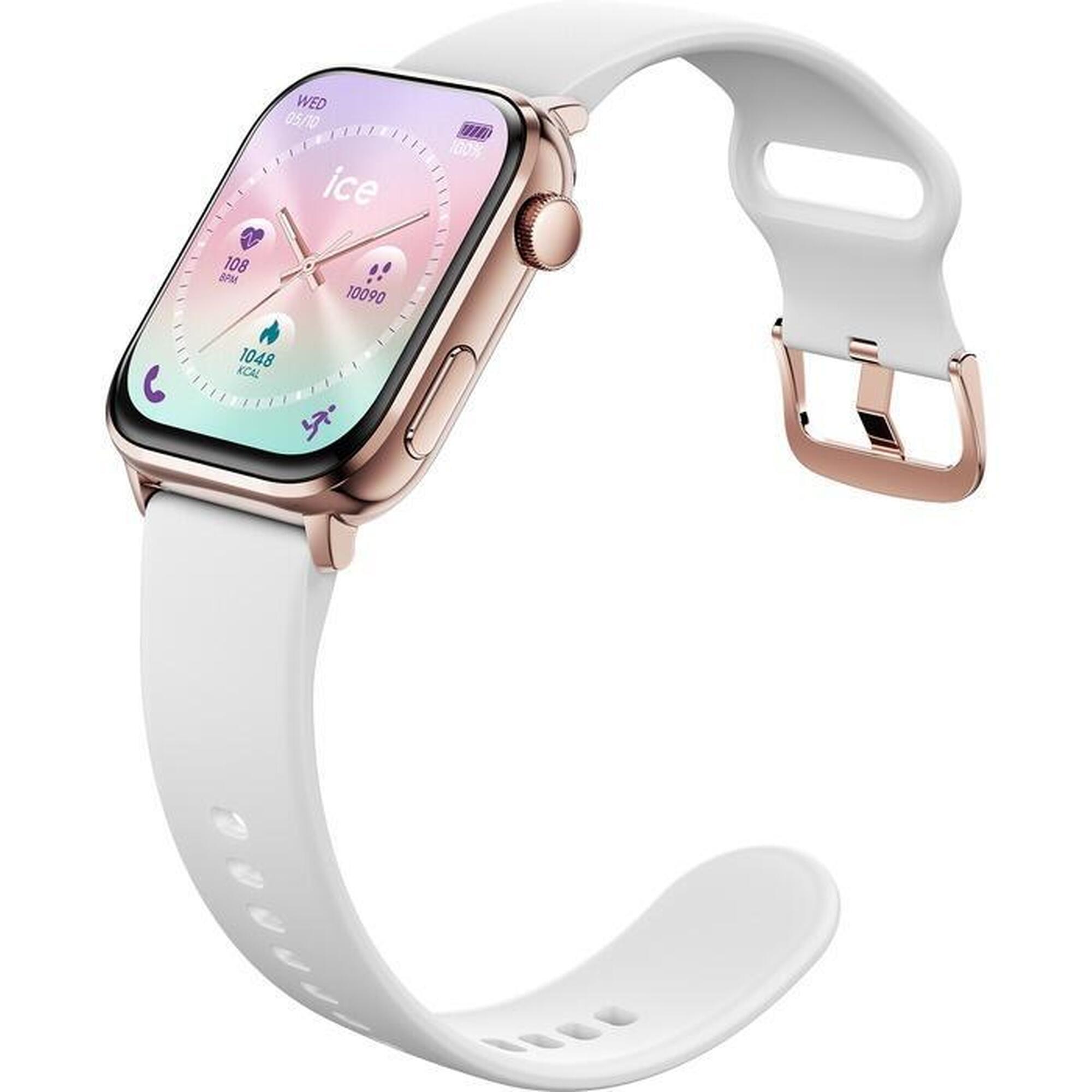 Montre connectée Ice Watch ICE SMART 3.0 - GPS et Strava - 1.78" - Blanc/Rose
