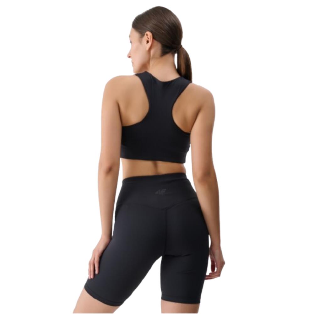 Calça de treino curta para mulher 4F RSS25TFSTF019. Preto. 2/3