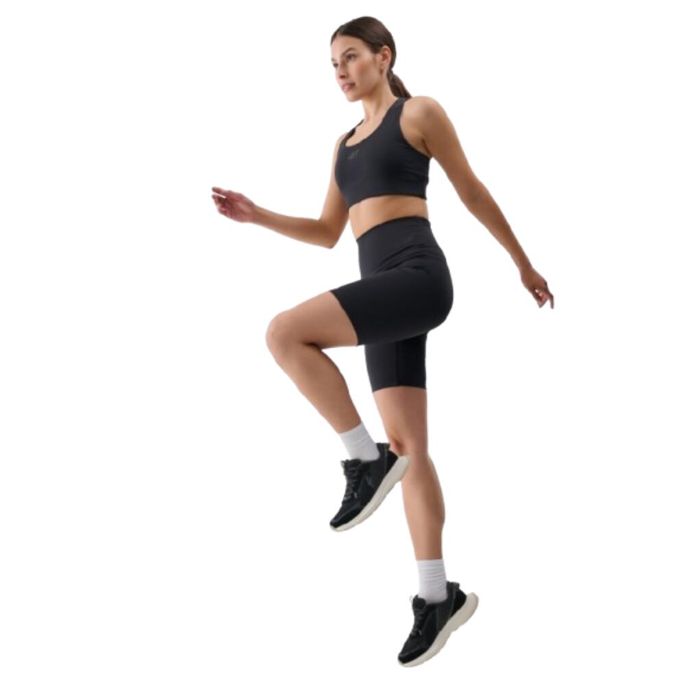 Calça de treino curta para mulher 4F RSS25TFSTF019. Preto. 3/3