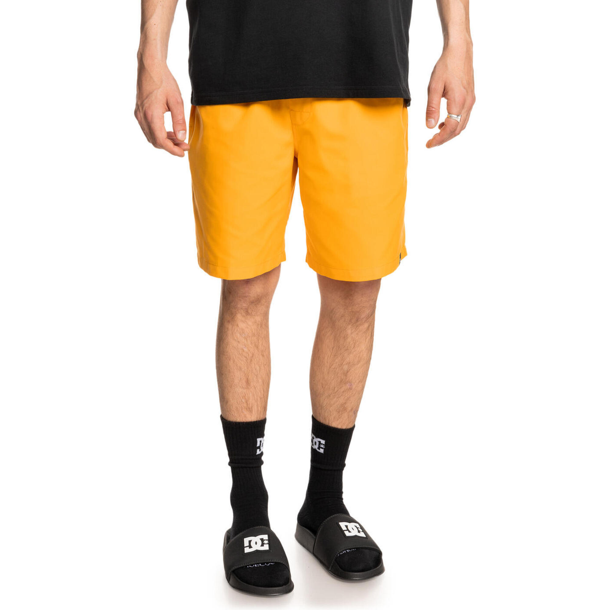 Dc Shoes - Short De Marche À Taille Élastique Stryker 18" Orange Homme - Short - Jaune|marron - 38 S - Decathlon