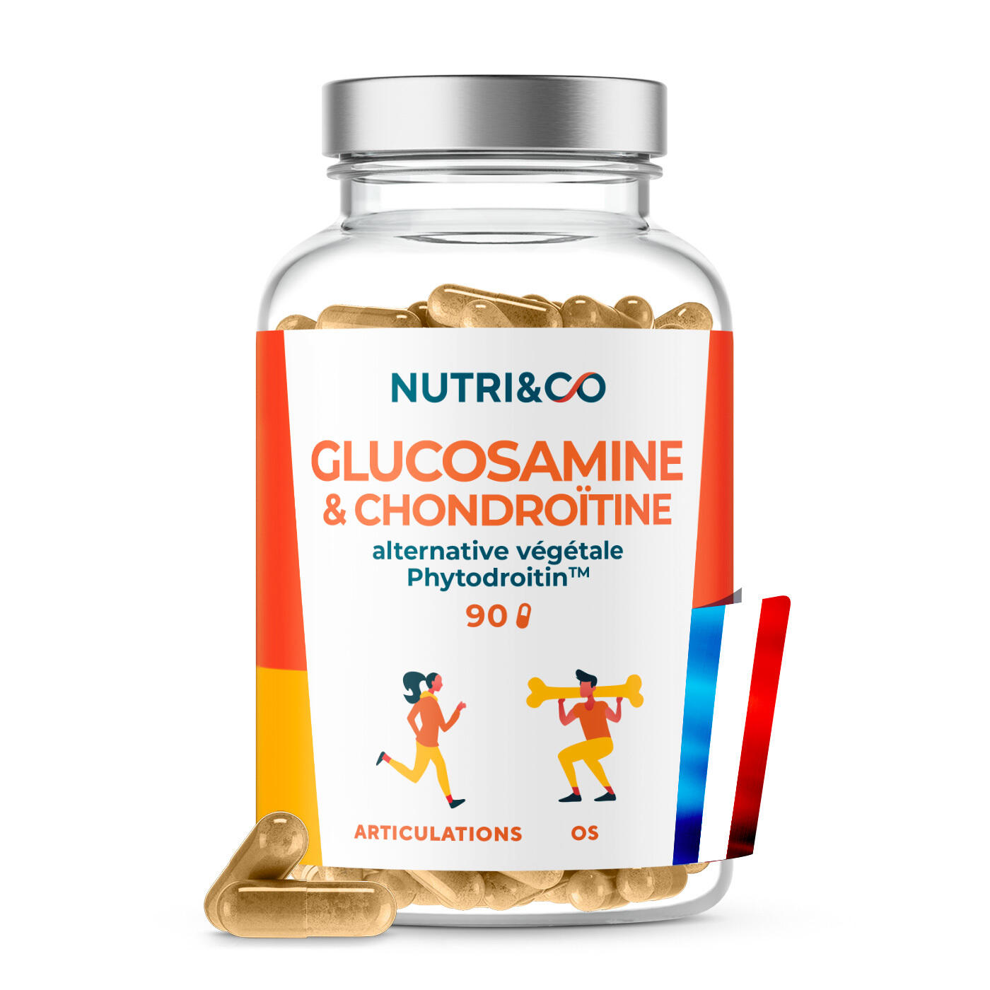 Nutri&co - Glucosamine & Chondroïtine - 90 Gélules - Glucosamine - Decathlon