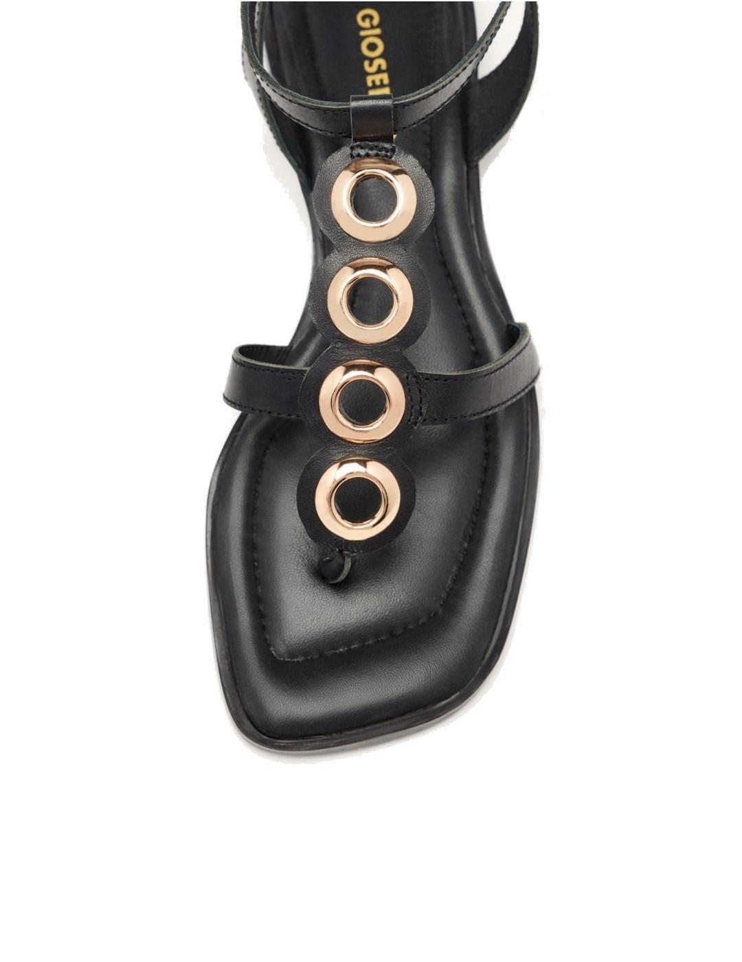 Scarpe da ginnastica da donna Gioseppo greche in pelle nera Epping. 3/4