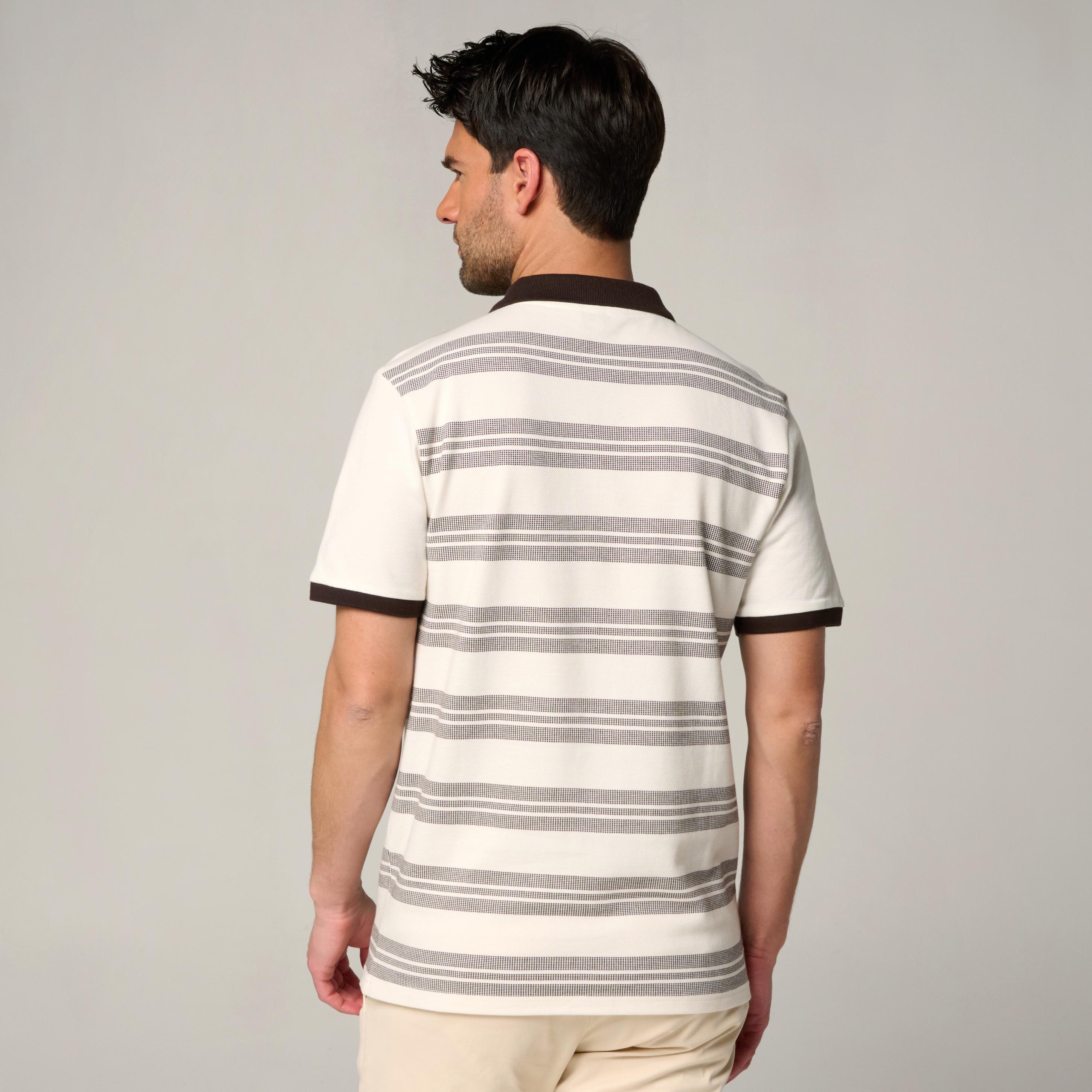 Polo Heritage Homme Roland-Garros - Ecru et Chocolat 4/5