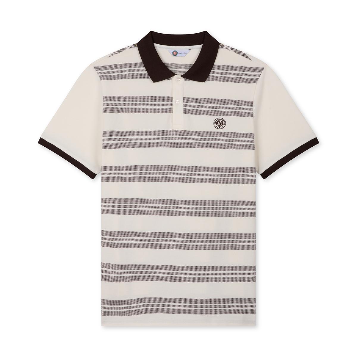 Polo Heritage Homme Roland-Garros - Ecru et Chocolat 5/5