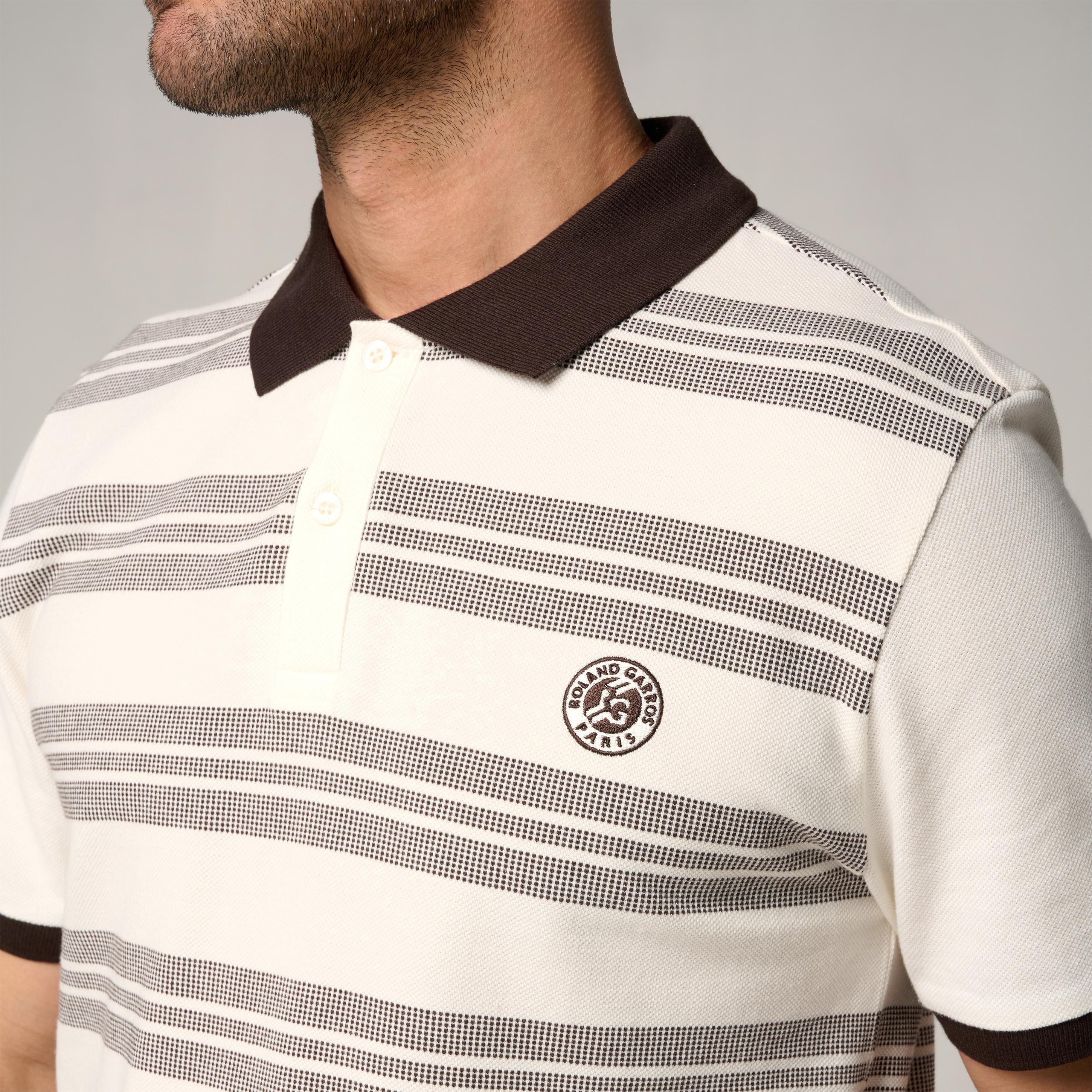 Polo Heritage Homme Roland-Garros - Ecru et Chocolat 2/5