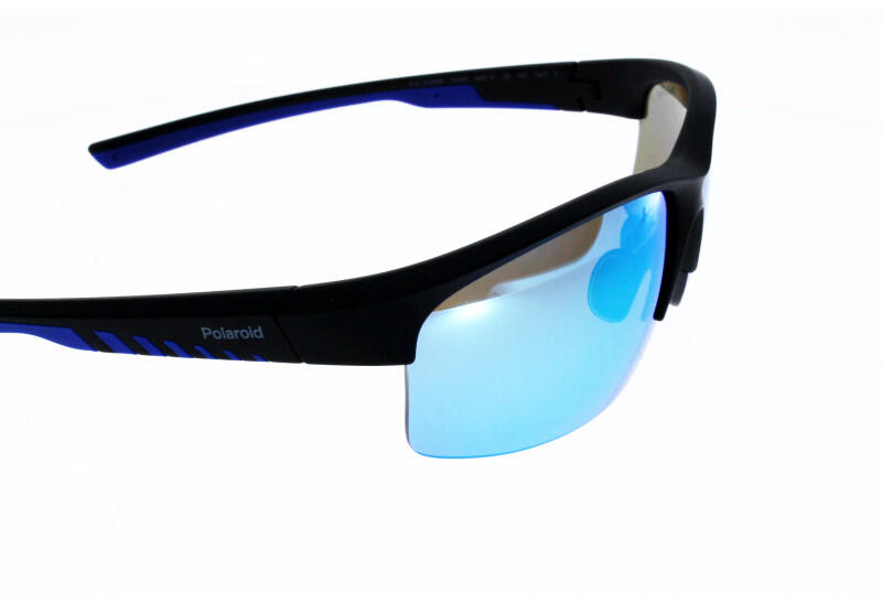mixtes  POLAROID sport PLD 7018/N/S Noir Bleu indice 3 polarisé 3/4