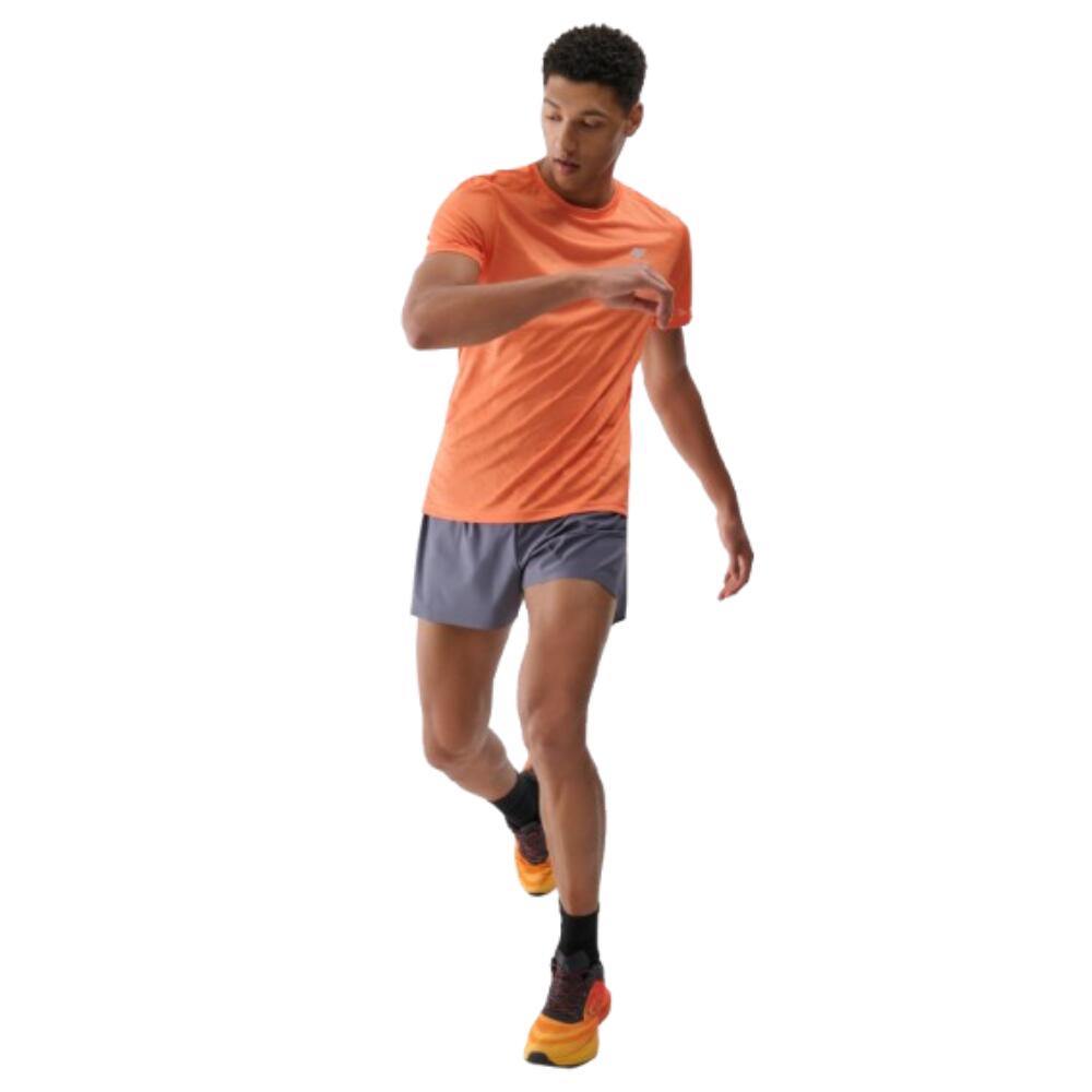 Camiseta running hombre regular secado rápido 4F TFTSM1260 naranja 3/5