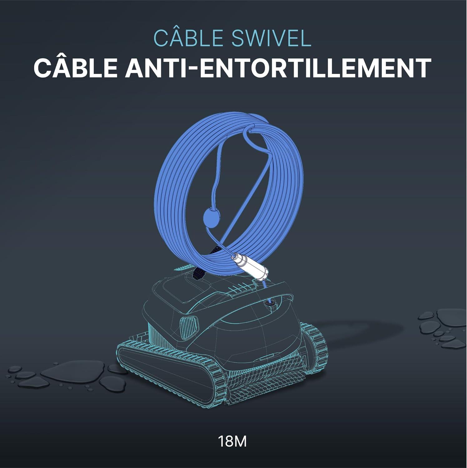 Cable d'alimenation avec swivel 18m diy pour robot dolphin e35 et t35 5/5