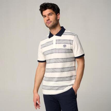 Polo Heritage Homme Roland-Garros - Ecru et Marine