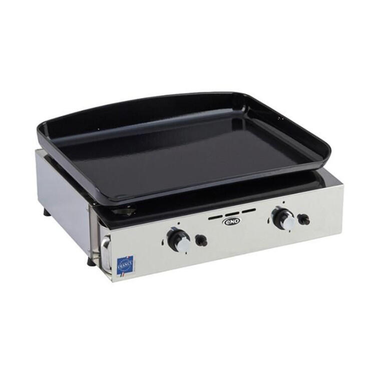 Plancha gaz 5000w plaque fonte émaillée 47x36cm 2/5