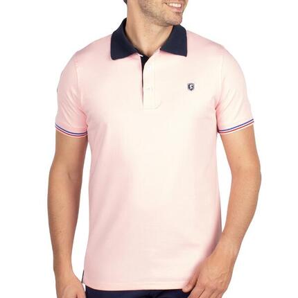 Polo tricolore rugby homme