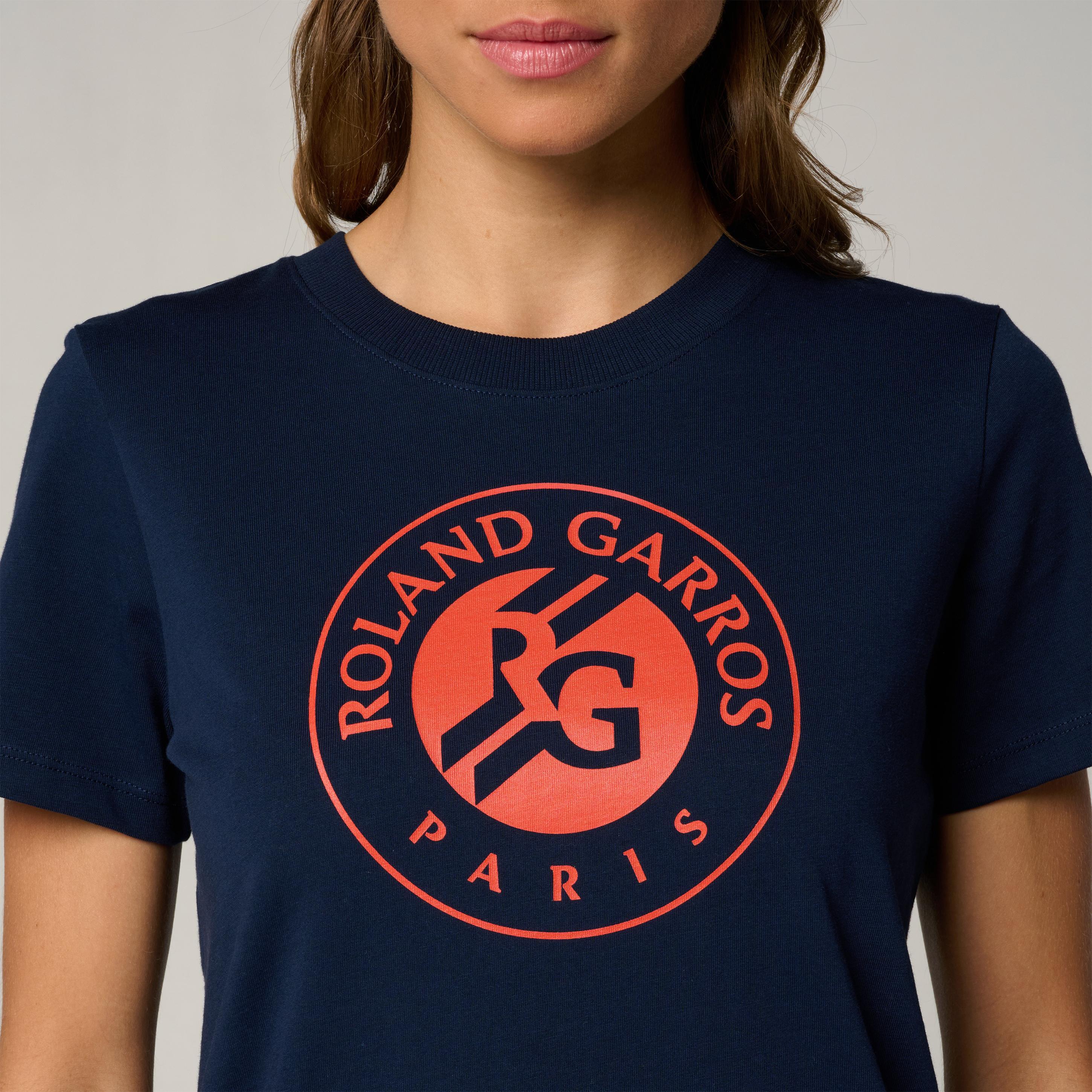 T-shirt logo femme Roland-Garros - Marine 3/5