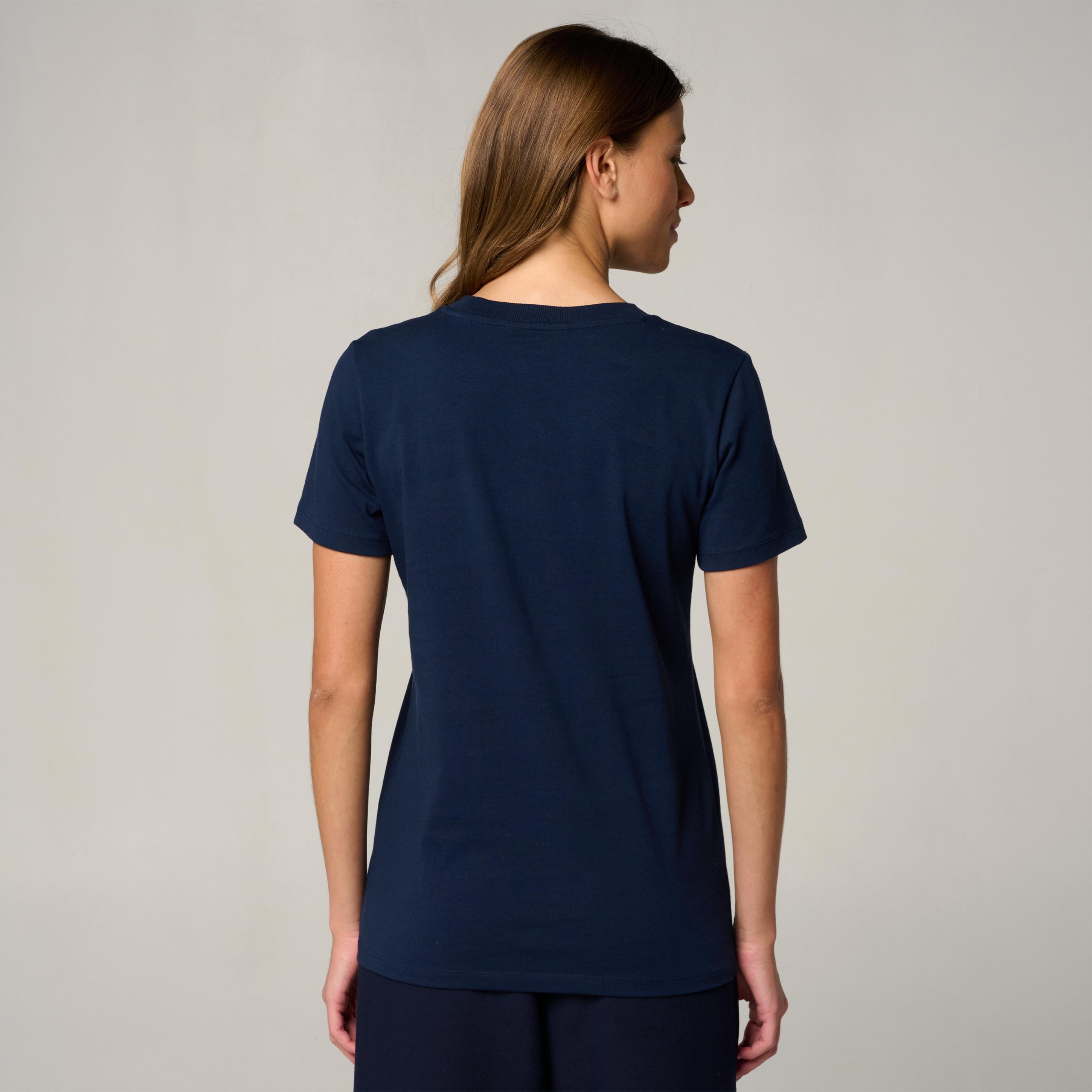T-shirt logo femme Roland-Garros - Marine 5/5