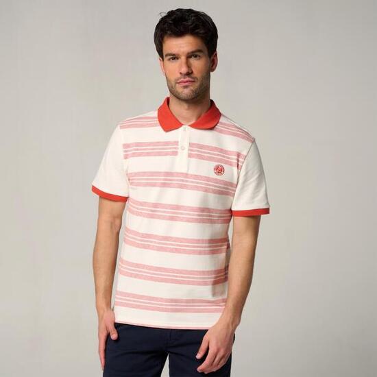 Polo Heritage Homme Roland-Garros - Ecru et Terre-battue