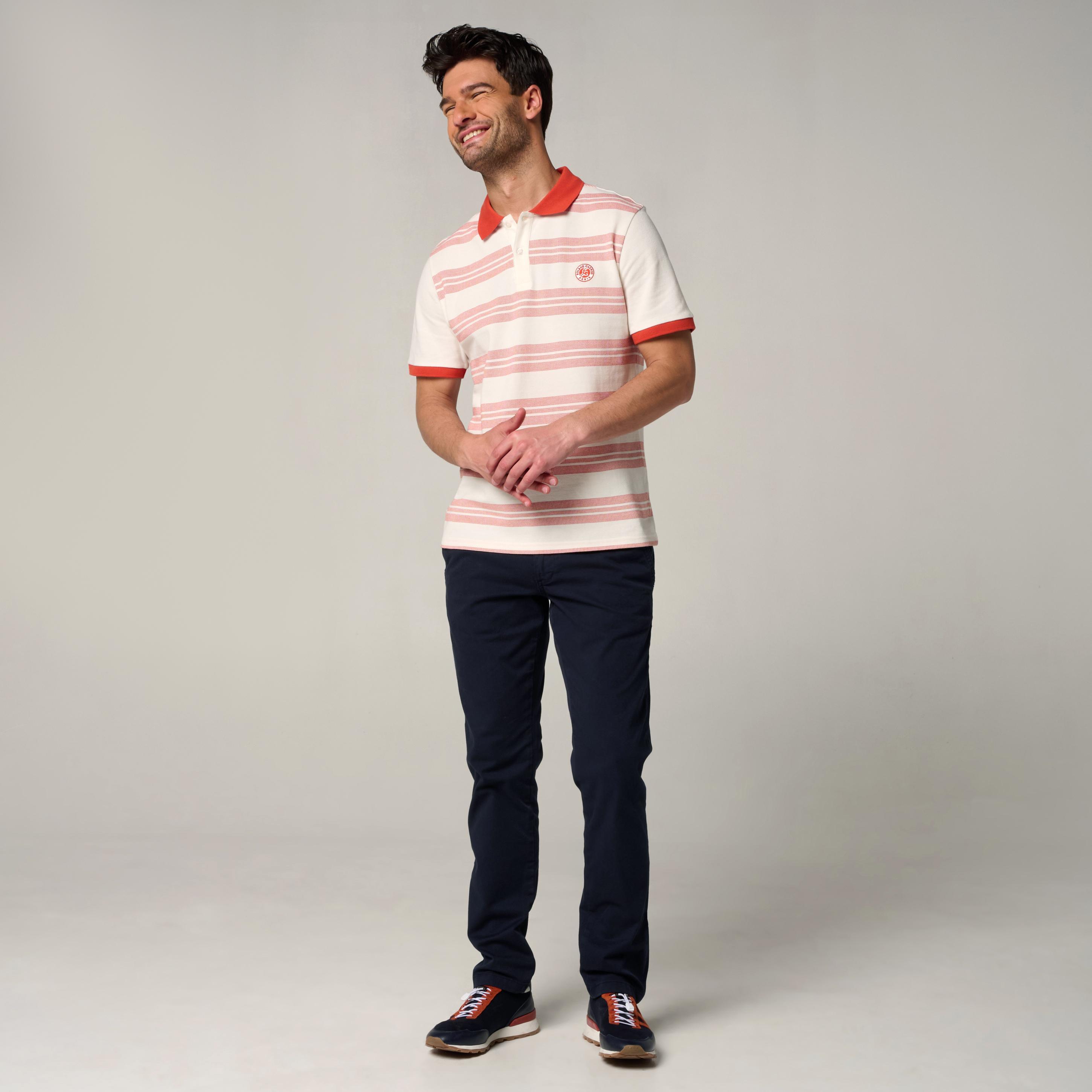 Polo Heritage Homme Roland-Garros - Ecru et Terre-battue 3/5