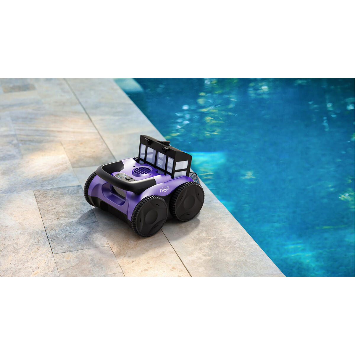 Robot aspirateur de piscine sans fil fond uniquement, durée de cycle jusqu'à 2/5