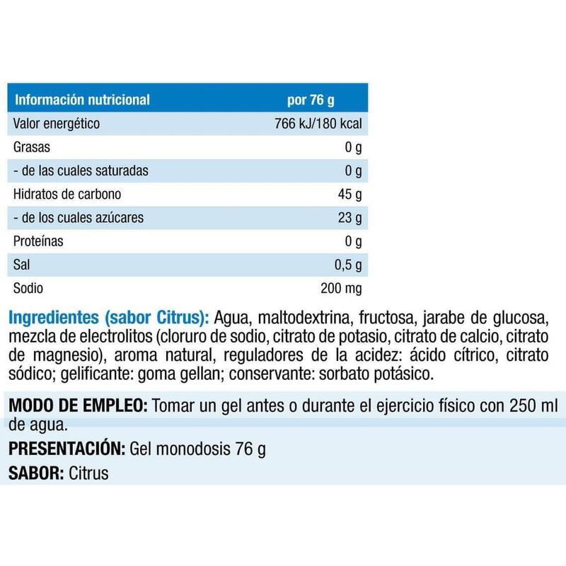 Hi carbo boost gel - 76g Agrumes de Victory Endurance