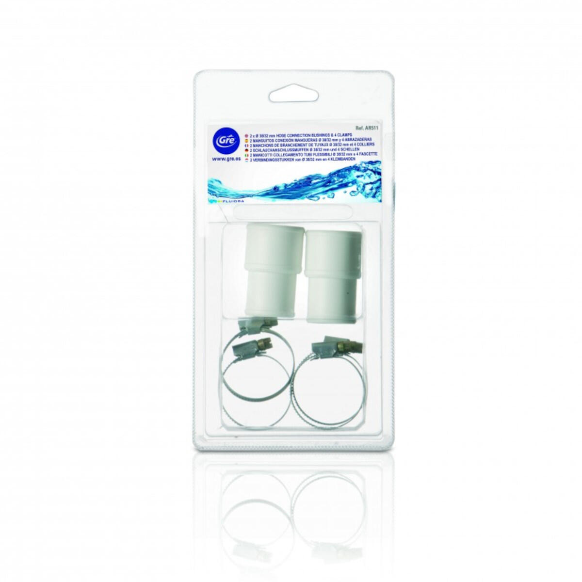 Manchons de branchements de tuyaux 38/32 mm + colliers 2/3