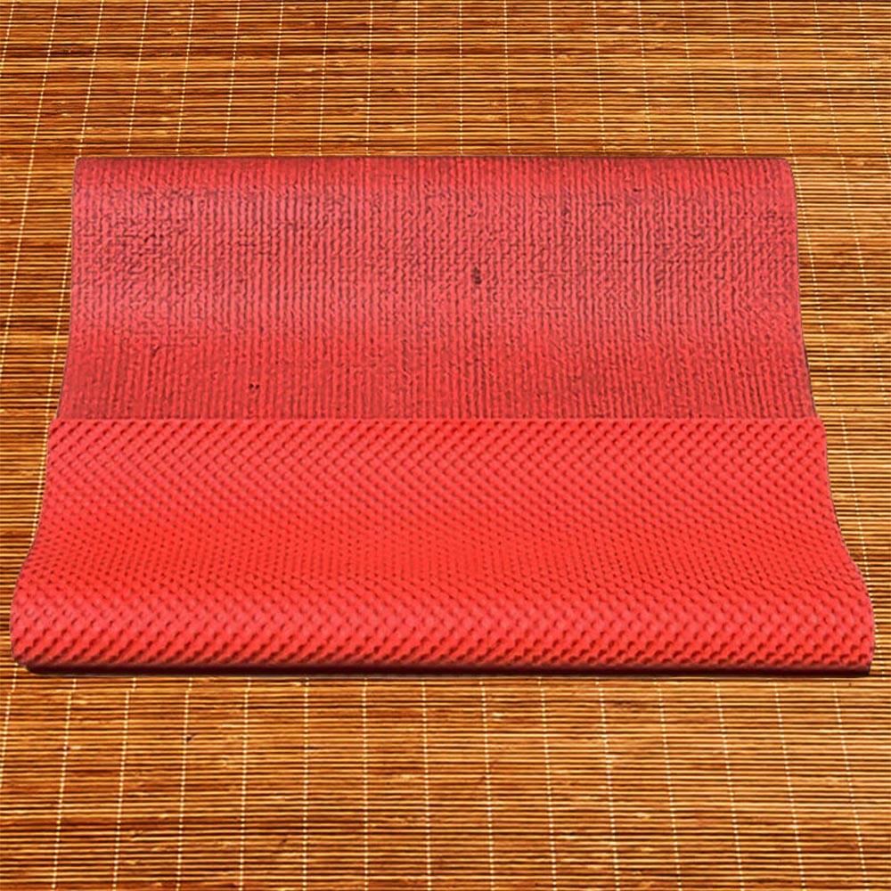Tapete de yoga natural - Yute-Goma - hecho a mano - 4mm rojo 4/6