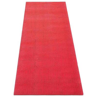 Natuurlijke rubber-jute yogamat - eco-ontwerp door ambachtslieden - 4mm rood