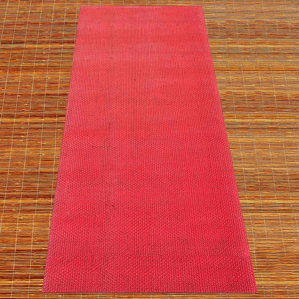 Tapete de yoga natural - Yute-Goma - hecho a mano - 4mm rojo 6/6