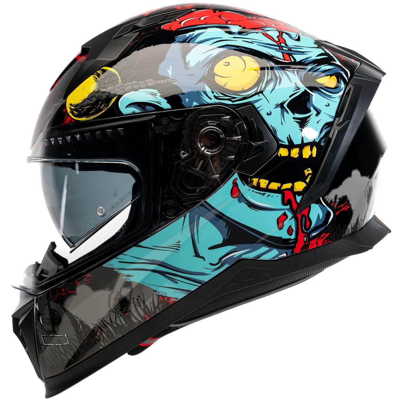 MOTOBLOUZ Casque Intégral EROS NEGAN Black/Green shiny | ECE 22.06 2/3