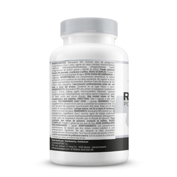 Resveratrol 255 mg - 60 plantaardige capsules MASmusculo 2/5