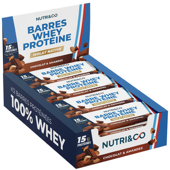 Barres Protéinées - Chocolat & Amandes - 12 barres