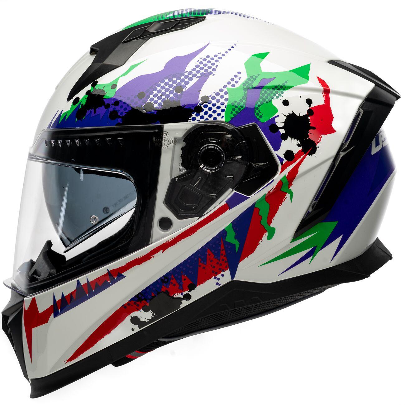 MOTOBLOUZ Casque Intégral EROS JOKR White Shiny | ECE 22.06 2/3