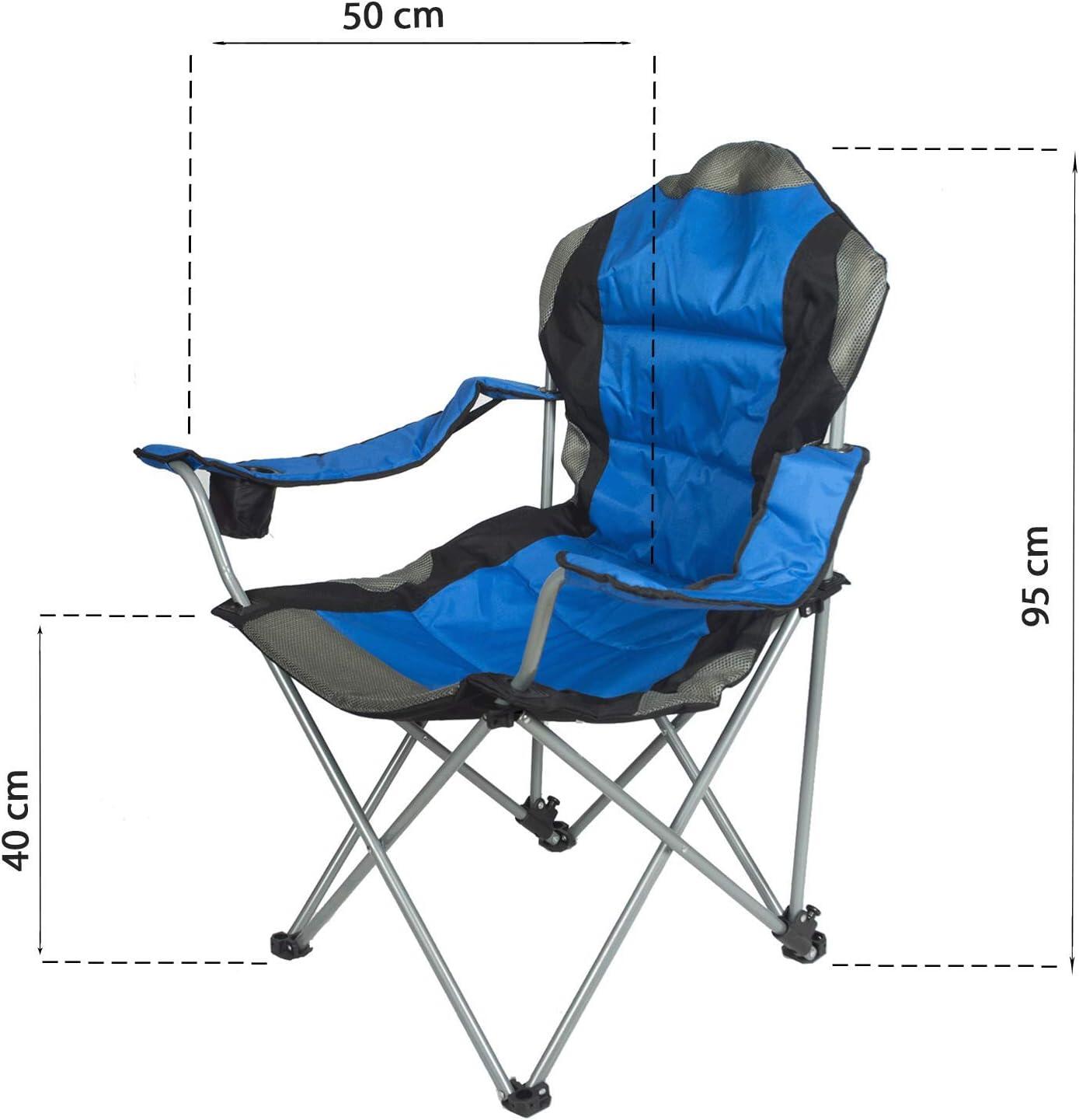 Sillón plegable para camping 95x50x40 Sandwich - CREVICOSTA. Azul 4/4