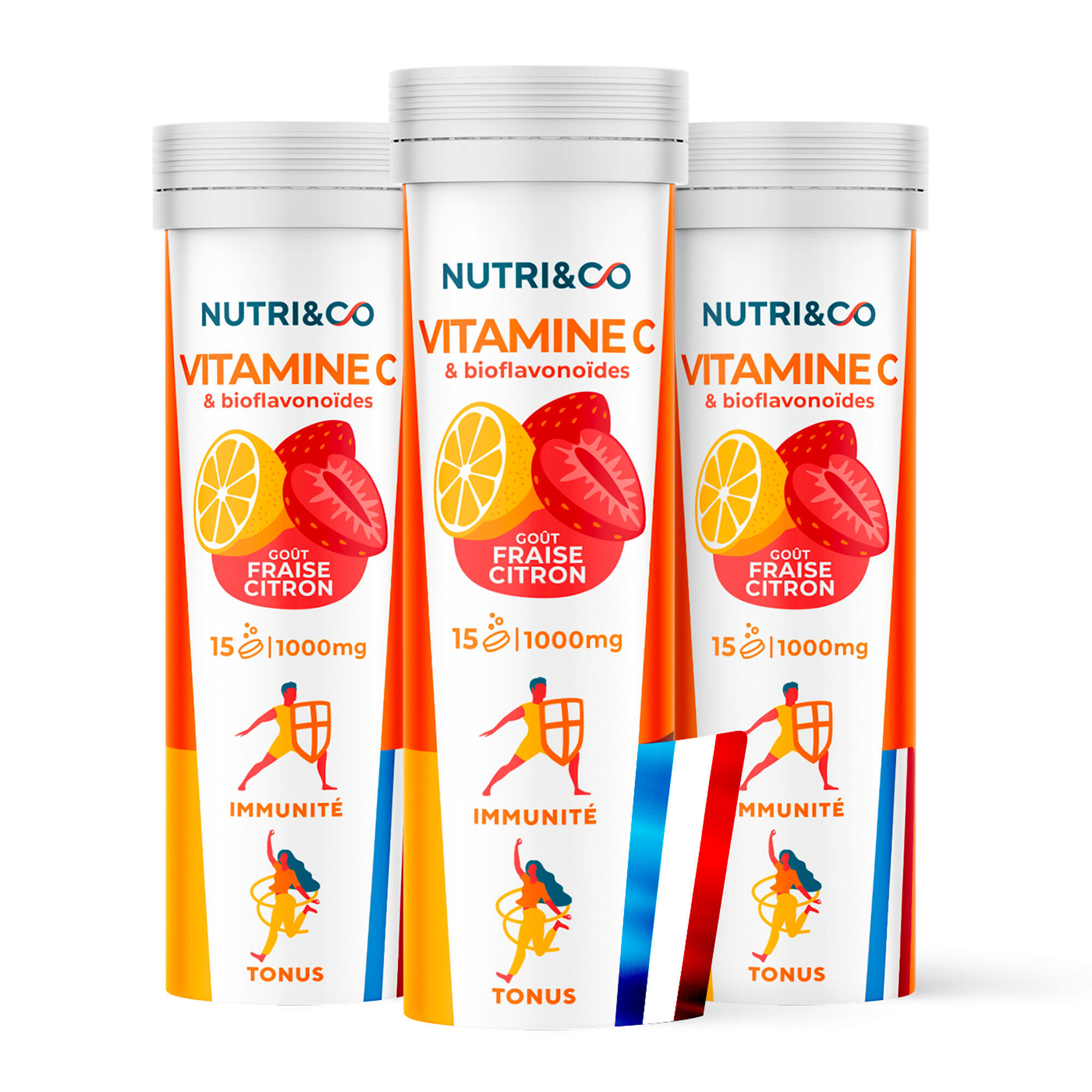 Lot de 3 Vitamine C - 3 x 15 comprimés 1/5