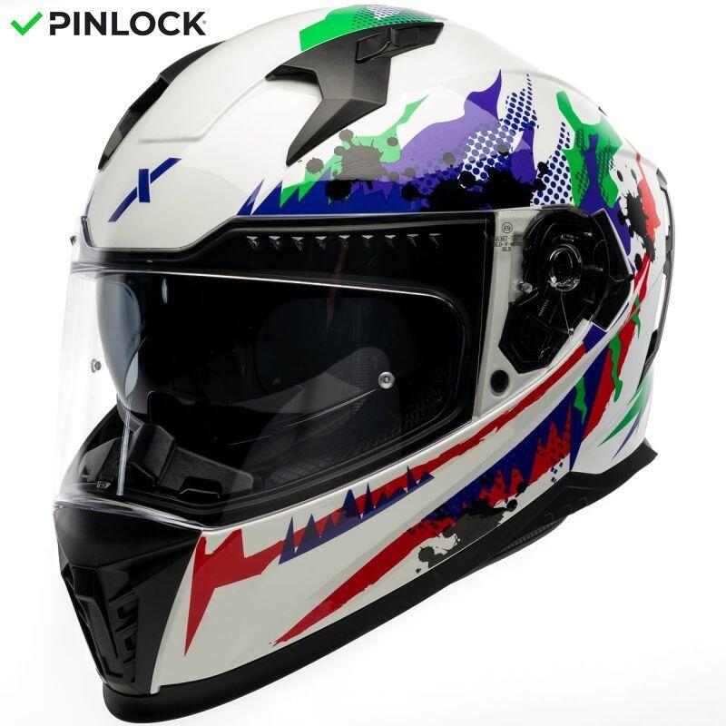 Motoblouz - Eros Jokr Adulte Blanc Shiny Dexter - Casque - Blanc - S - Decathlon