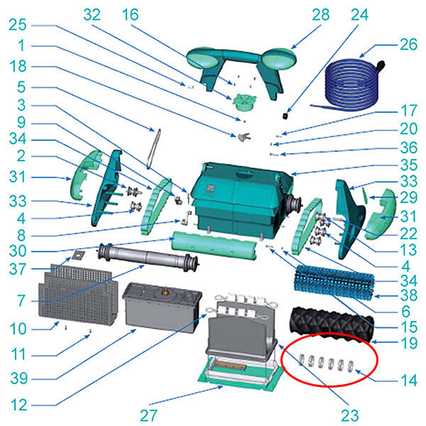 Lot de 10 attaches mousses pour robot indigo 2/2