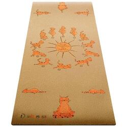 Tapis yoga liège enfant confort & adhérence - 6mmx61cmx1,51m - Chats yogis