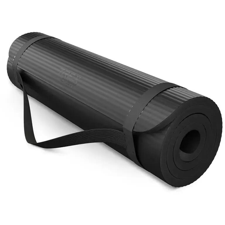 Фитнес постелка за йога пилатес Trex Sport 190x80см черна 20мм