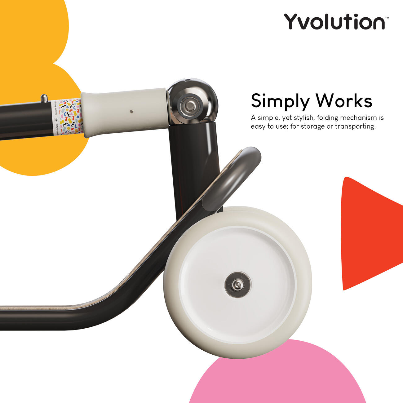 Yvolution Trottinette 3 roues Glider Classic BLACK 5/5