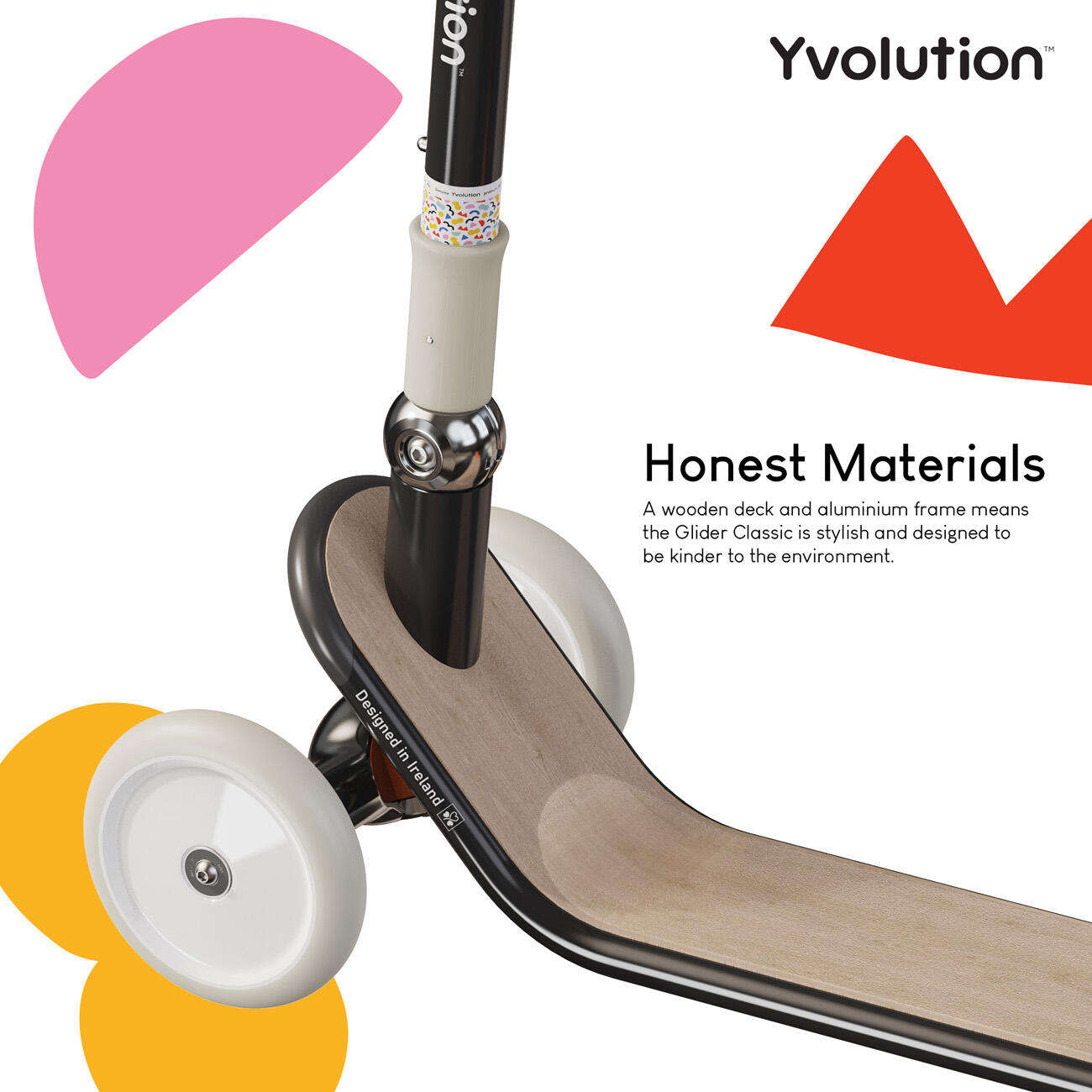 Yvolution Trottinette 3 roues Glider Classic BLACK 2/5