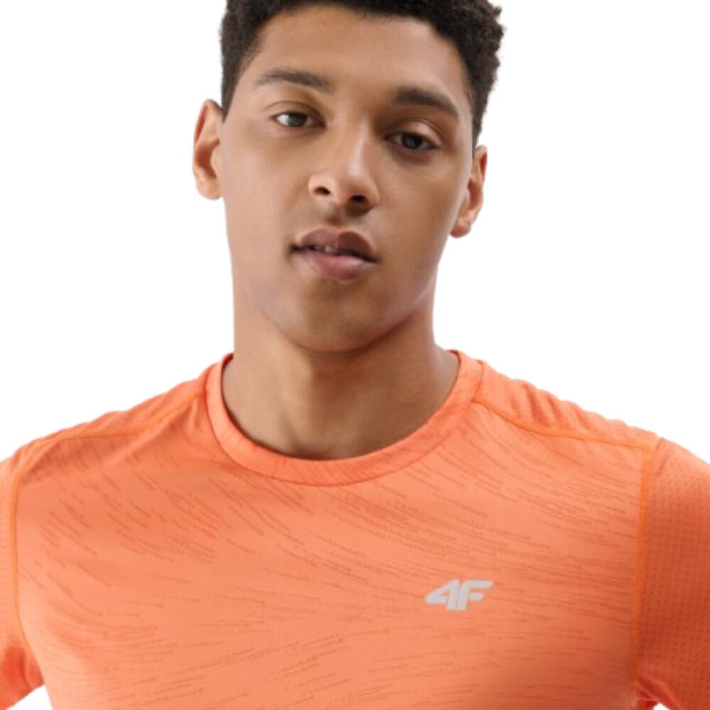 Camiseta running hombre regular secado rápido 4F TFTSM1260 naranja 4/5