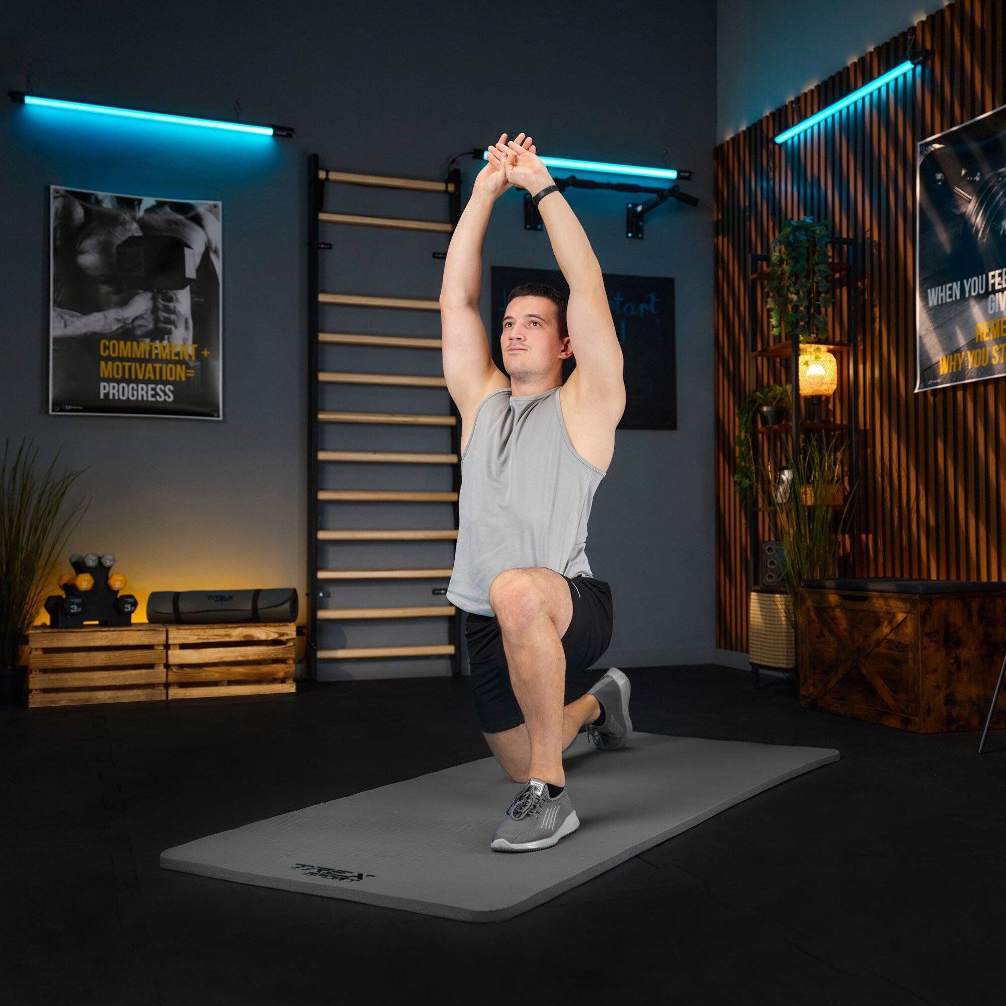 Esterilla fitness Trex Sport para yoga y pilates 190x80 cm gris 20 mm 7/7