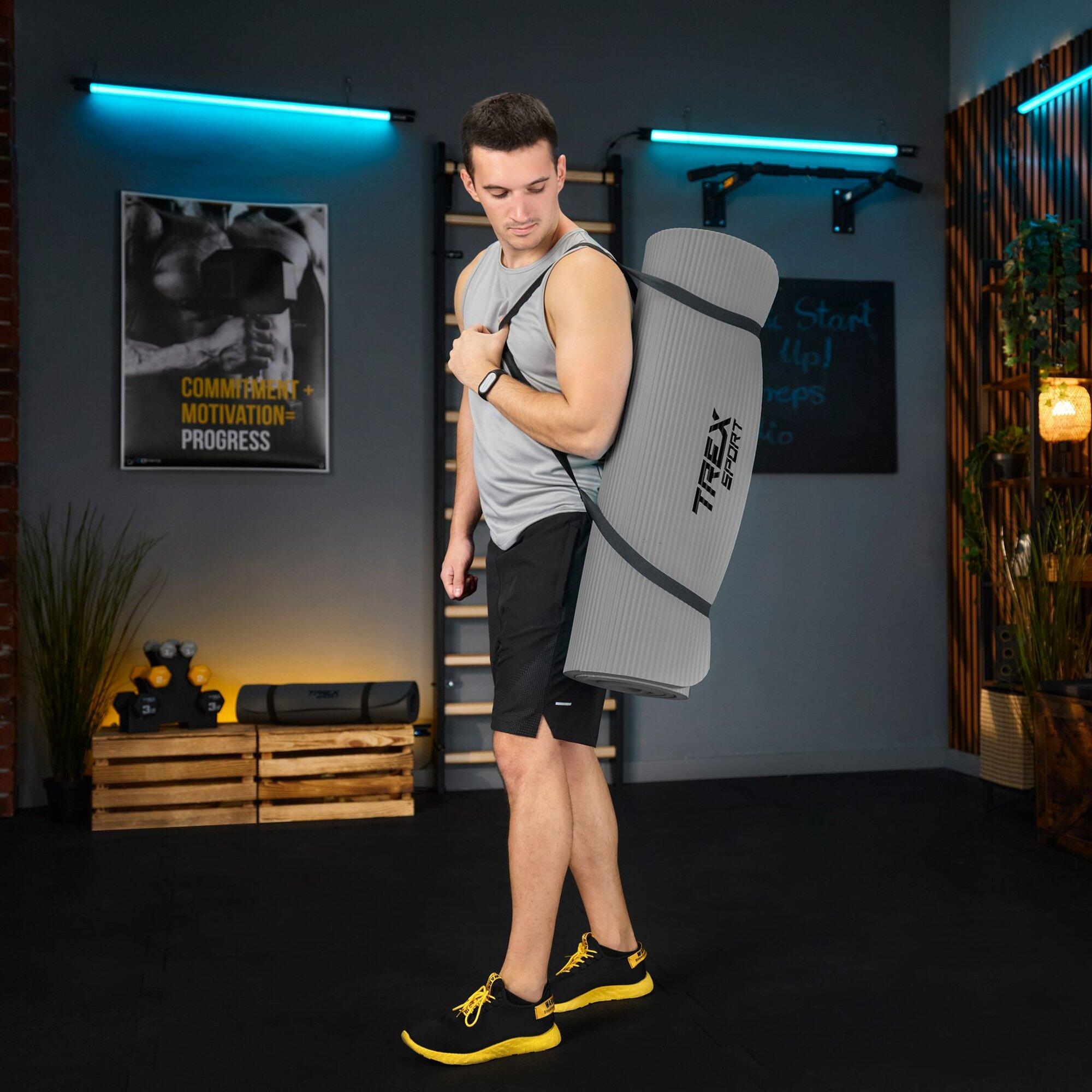 Esterilla fitness Trex Sport para yoga y pilates 190x80 cm gris 20 mm 2/7
