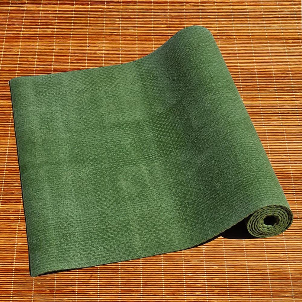 Tapis yoga naturel Caoutchouc-Jute éco-artisanal + Sac en chanvre - 4mm vert 3/7