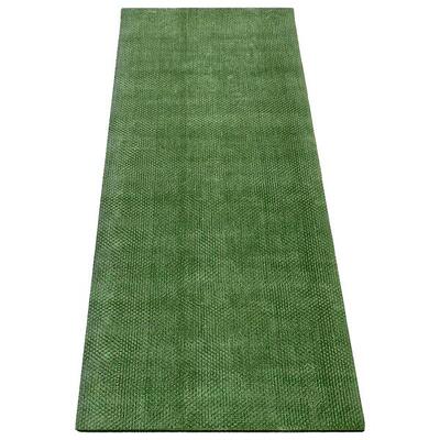 Natuurlijke rubber & jute vezel yogamat - handgemaakt - 4 mm olijfgroen