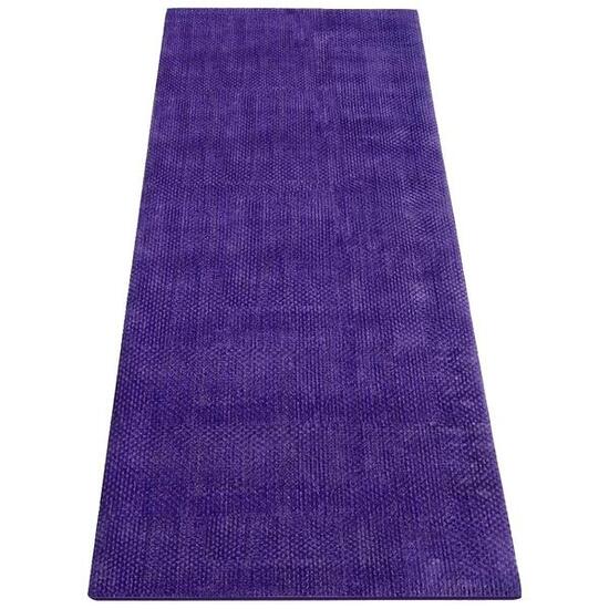 Tappeto yoga in gomma e fibre di juta - Fatto a mano - 4 mm viola