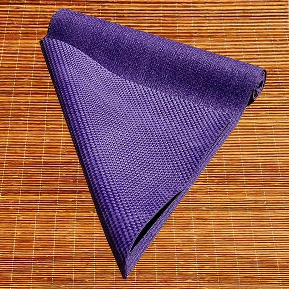 Tapis de yoga naturel jute - écoconception artisanale violet 3/6