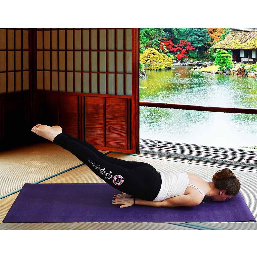 Tapis de yoga naturel jute - écoconception artisanale violet 6/6