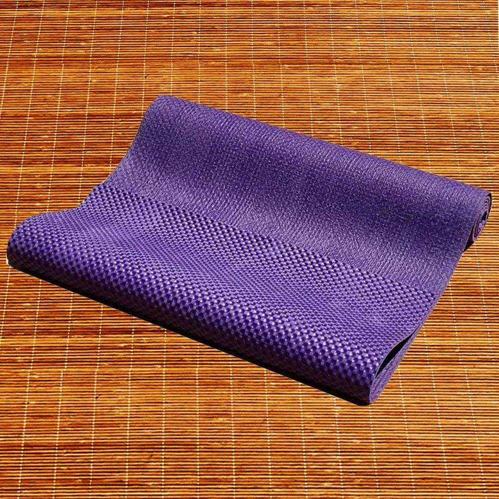 Tapis de yoga naturel jute - écoconception artisanale violet 2/6