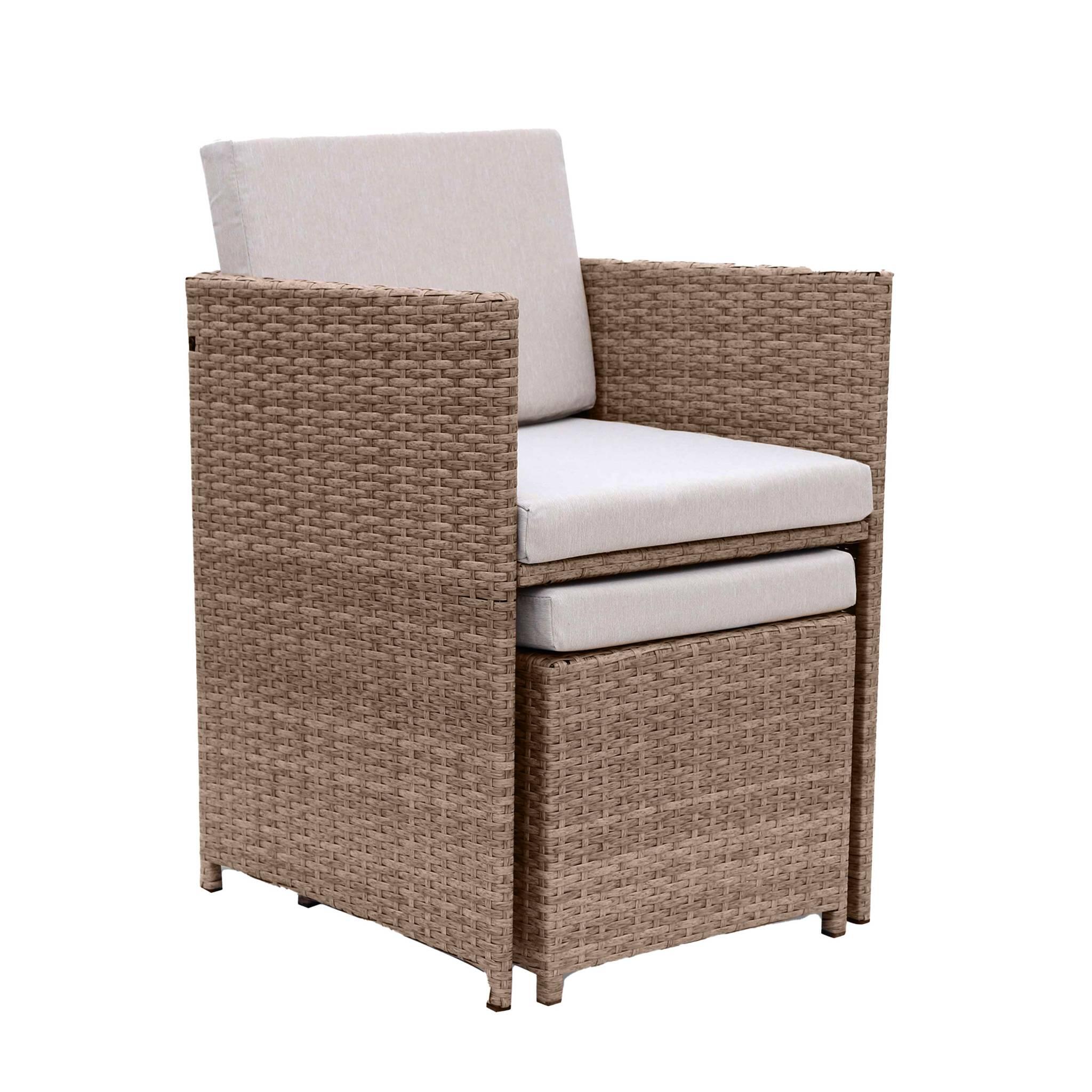Mesa de jardim 8-12 lugares + capa de proteção, Beige 5/6