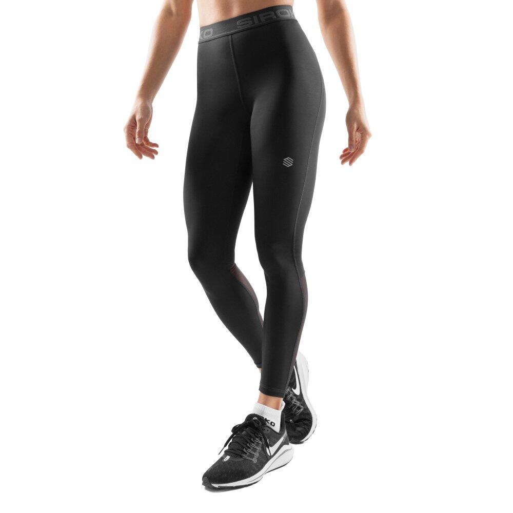 SIROKO Leggings de corrida para mulher Fitness Fighter Preto