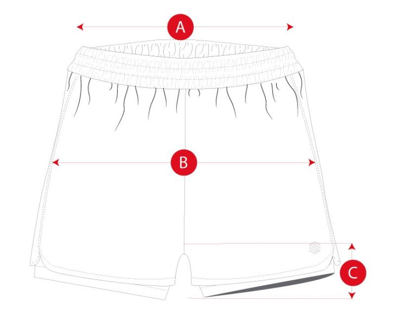 Pantaloncini 2 in 1 da allenamento da donna Fitness Gili Blu 7/8